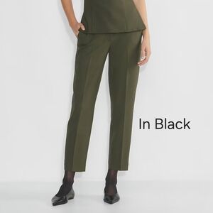 Babaton Markova Dress Ankle Pants Flat Front Black Classic 8